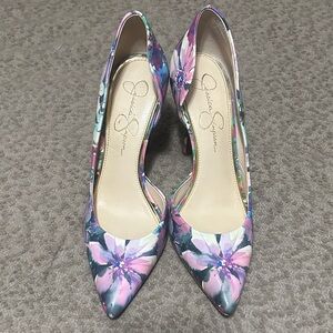Jessica Simpson Multicolor Floral Heels